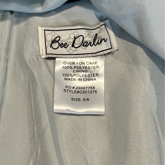 NWT! Bee Darling Silver Metallic Beaded and Embroidered Cocktail Dress Size 5/6 - Picture 12 of 12